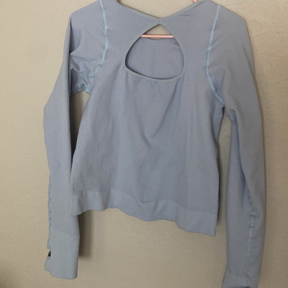 Free People Movement Powder Blue Compression Long Sleeve Tee - Picture 5 of 7